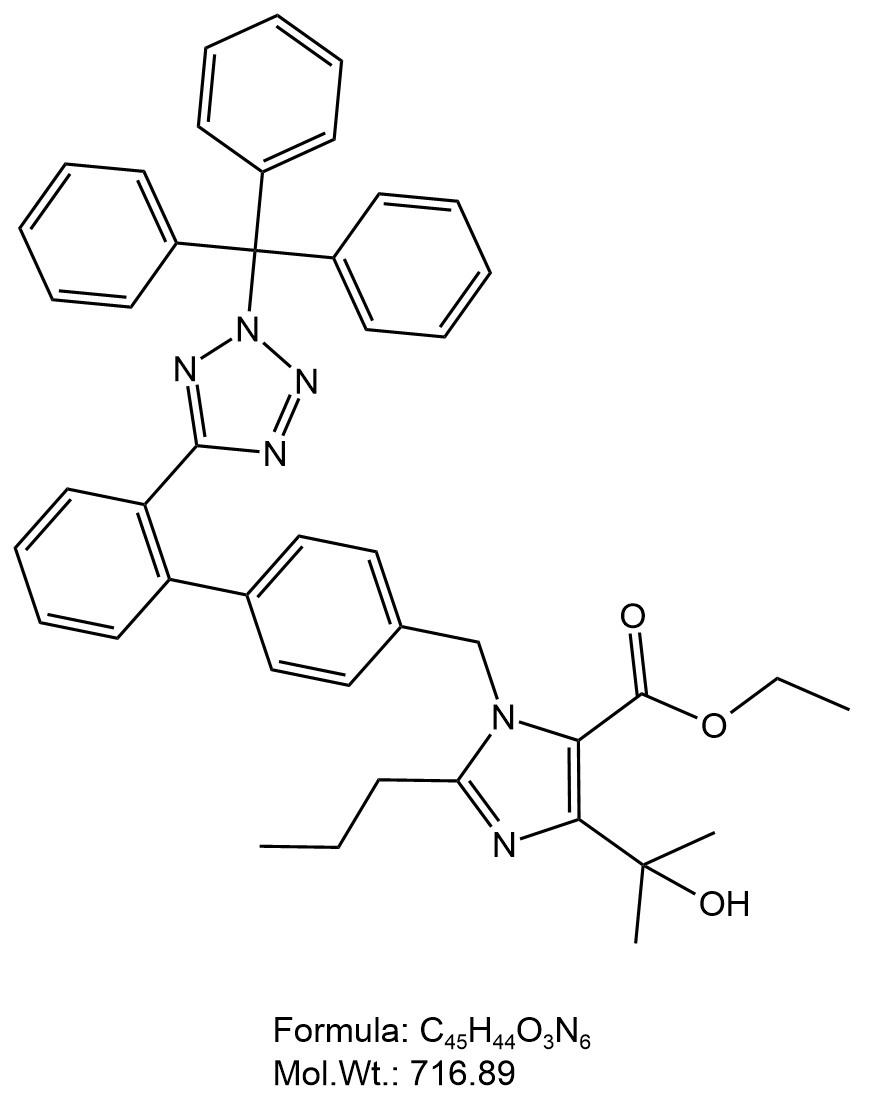 Trityl olmesartan ethyl ester chemical structure