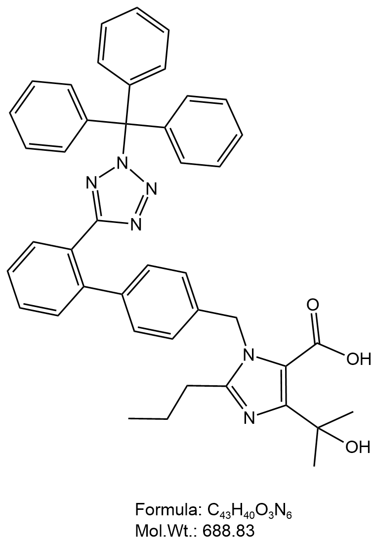 Trityl olmesartan acid chemical structure