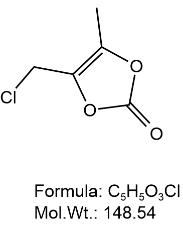 4-chloromethyl-5-methyl-1,3-dioxol-2-one chemical structure