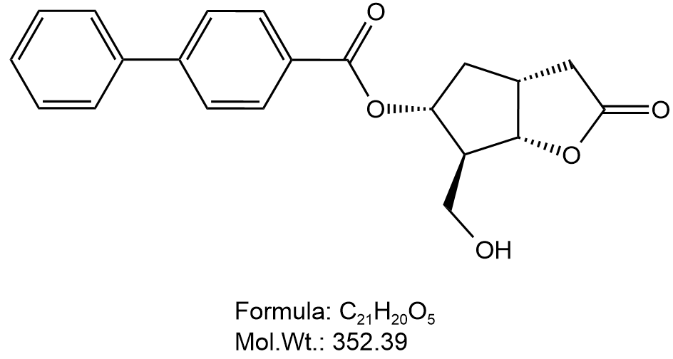 (-) Corey lactone phenylbenzoate chemical structure