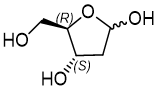 2-Deoxy-D-ribose chemical structure
