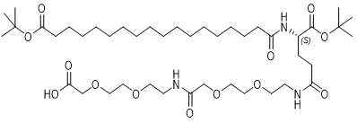 BuO-Ste-Glu(AEEA-AEEA-OH)-OtBu chemical structure