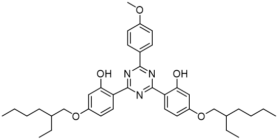 Bemotrizinol Bis-ethylhexyloxyphenol methoxyphenyl triazine(Tinosorb S) chemical structure